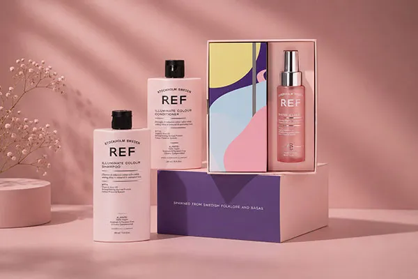 REF Stockholm Illuminate Colour shampoo, conditioner and Shine Elixir gift set